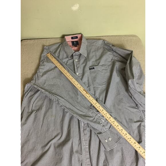 LRG Mens Long Sleeve Striped Button Down Shirt Sz 3XL EUC Trendy Streetwear - Picture 10 of 14